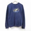 00s 長袖スウェット 魚刺繍 ネイビー XL | 古着