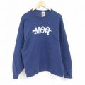 XL★古着 フルーツオブザルーム 長袖 スウェット メンズ 00年代 00s 女王 マリア 大きいサイズ クルーネック 紺 ネイビー 24jan11 中古 スエット トレーナー トップス