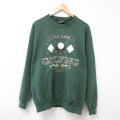 XL★古着 長袖 スウェット メンズ 90年代 90s USAクラシック ゴルフ クルーネック USA製 緑 グリーン 24jan15 中古 スエット トレーナー トップス