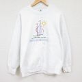L★古着 長袖 スウェット メンズ 90年代 90s マデイラビーチ 刺繍 クルーネック USA製 白 ホワイト 24jan16 中古 スエット トレーナー トップス