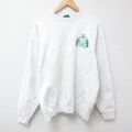 XL★古着 IZOD 長袖 スウェット メンズ 90年代 90s ワンポイントロゴ クルーネック USA製 薄グレー 霜降り 24jan17 中古 スエット トレーナー トップス
