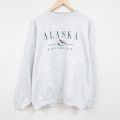 XL★古着 TULTEX 長袖 スウェット メンズ 90年代 90s アラスカ 大きいサイズ クルーネック 薄グレー 霜降り 24jan20 中古 スエット トレーナー トップス