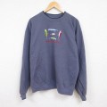 00s 長袖スウェット 釣りルアー刺繍 パープル XL | 古着