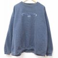 XL★古着 ジャンスポーツ 長袖 スウェット メンズ 00年代 00s ジョージタウン 大学 刺繍 大きいサイズ クルーネック 濃紺 ネイビー 24jan31 中古 スエット トレーナー トップス