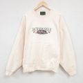 00s 長袖スウェット 刺繍 ベージュ XL | 古着