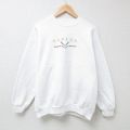 XL★古着 TULTEX 長袖 スウェット メンズ 90年代 90s ナポリ 刺繍 クルーネック 白 ホワイト 24may17 中古 スエット トレーナー トップス
