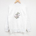 SIGNAL 00s 長袖スウェット 花刺繍 グレー M | 古着