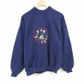 XL★古着 長袖 スウェット メンズ 00年代 00s ヨット 刺繍 大きいサイズ クルーネック 紺 ネイビー 24aug22 中古 スエット トレーナー トップス