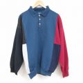 00s 長袖スウェット 襟付き ネイビー XL | 古着