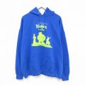 ジャージーズ 00s 長袖パーカー ミュージカルシュレック ブルー XL | 古着