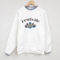 90s ラグラン長袖スウェット イカリ刺繍 ホワイト XL | 古着
