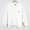 トミーヒルフィガー 90s 長袖スウェット ワンポイントロゴ ホワイト M | 古着