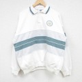 00s 長袖スウェット 襟付き ホワイト XL | 古着