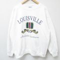XL★古着 長袖 スウェット メンズ 90年代 90s LOUISVILLE 大きいサイズ クルーネック USA製 白 ホワイト 24sep17 中古 スエット トレーナー トップス