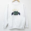長袖スウェット 刺繍 グレー L | 古着
