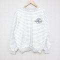 90s 長袖スウェット ボーダー グレー L | 古着