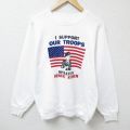 フルーツオブザルーム 90s 長袖スウェット 星条旗 ホワイト M | 古着
