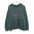 00s 長袖スウェット ゴルフクラブ刺繍 グリーン XL | 古着