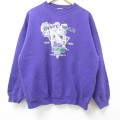 L★古着 TULTEX 長袖 スウェット メンズ 90年代 90s CIVIL WAR クルーネック 紫 パープル 24oct15 中古 スエット トレーナー トップス
