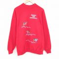XL★古着 ジャージーズ 長袖 スウェット メンズ 80年代 80s ウシ ラグラン クルーネック USA製 赤 レッド 24oct22 中古 スエット トレーナー トップス
