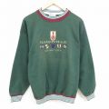 XL★古着 長袖 スウェット メンズ 00年代 00s ナッシュビル 刺繍 クルーネック 緑 グリーン 24oct26 中古 スエット トレーナー トップス
