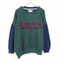 エクスプレス 00s 長袖スウェット ビッグロゴ グリーン XL | 古着