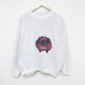00s 長袖スウェット ブタ刺繍 グレー XL | 古着