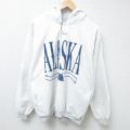 アラスカ 90s 長袖パーカー 表起毛 ホワイト L | 古着