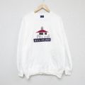 90s 長袖スウェット 家刺繍 ホワイト XL | 古着