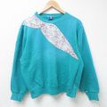 チャンピオン 90s 長袖スウェット 花 グリーン L | 古着