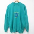 L★古着 長袖 スウェット メンズ 00年代 00s BUGLE BOY CO 刺繍 クルーネック 緑 グリーン 24nov30 中古 スエット トレーナー トップス
