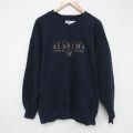 XL★古着 長袖 スウェット メンズ 00年代 00s アラバマ 大学 大きいサイズ クルーネック カナダ製 濃紺 ネイビー 24nov30 中古 スエット トレーナー トップス