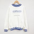 XL★古着 長袖 スウェット メンズ 90年代 90s 刺繍 大きいサイズ クルーネック USA製 白 ホワイト 24dec16 中古 スエット トレーナー トップス