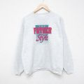 L★古着 ヘインズ Hanes 長袖 スウェット メンズ 00年代 00s FATHER クルーネック グレー 霜降り 【spe】 24dec25 中古 スエット トレーナー トップス