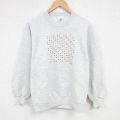 M★古着 ジャージーズ 長袖 スウェット メンズ 90年代 90s メッセージ クルーネック USA製 薄グレー 霜降り 25jan23 中古 スエット トレーナー トップス