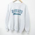 XL★古着 ラッセル 長袖 スウェット メンズ 90年代 90s K STATE 大きいサイズ クルーネック USA製 グレー 霜降り 25feb05 中古 スエット トレーナー トップス