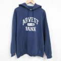 00s 長袖パーカー ARVEST BANK ネイビー XL | 古着