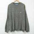 XL★古着 ビッグドッグス BIG DOGS 長袖 フリース トップス メンズ 00年代 00s ビッグロゴ 刺繍 大きいサイズ クルーネック 緑 グリーン 25feb26 中古 スエット トレーナー