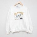 00s 長袖スウェット 魚刺繍 ホワイト L | 古着