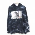 XL★古着 長袖 スウェット パーカー メンズ 映画 ポエティックジャスティス トゥパック 2パック 2PAC 大きいサイズ 黒他 ブラック タイダイ 25feb22 中古 スエット トレーナー トップス