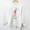 ヘインズ 90s 長袖スウェット アトランタオリンピック ホワイト M | 古着