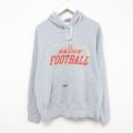L★古着 ナイキ NIKE 長袖 スウェット パーカー メンズ 00年代 00s フットボール グレー 霜降り 25feb25 中古 スエット トレーナー トップス
