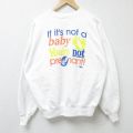 ヘインズ 00s 長袖スウェット 足跡 ホワイト XL | 古着