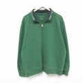 アロー 長袖ハーフジップスウェット 無地 グリーン XL | 古着