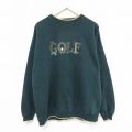 00s 長袖スウェット ゴルフ刺繍 グリーン XL | 古着