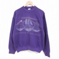 ディズニー 90s 長袖スウェット ヨット パープル M | 古着