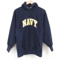 XS★古着 STEAVE＆BARRYS 長袖 スウェット パーカー メンズ ミリタリー ネイビー NAVY 紺 25mar13 中古 スエット トレーナー トップス
