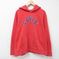 リーバイス 00s 長袖パーカー ビッグロゴ レッド XL | 古着