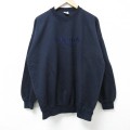90s 長袖スウェット ロンドン刺繍 ネイビー XL | 古着
