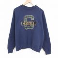リー 90s 長袖スウェット ガスキル刺繍 ネイビー XL | 古着
